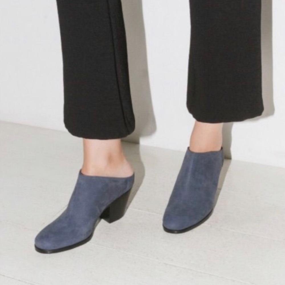 Blue Rachel Comey MARS nubuck Mule 6.5 Rachel Comey Mars blue leather mule